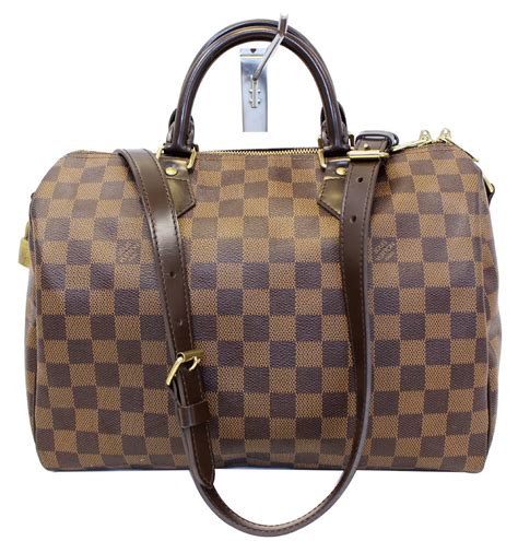 louis vuitton speedy 30 damier ebene unboxing|speedy 30 damier with strap.